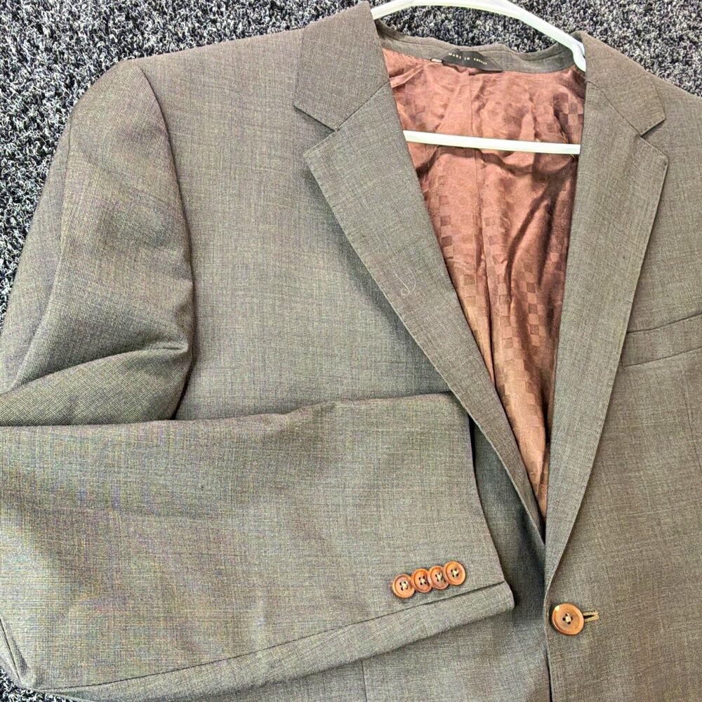 BOSS Hugo Boss Men’s Gray Wool 2-Button Single-Breasted Suit Jacket 46R